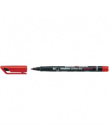 Penna Stabilo OHPen universal Medio (M) 1 mm rosso 843/40