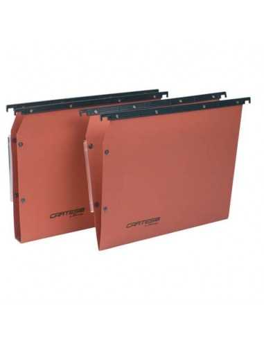 Cartelle sospese laterali per armadi CARTESIO PLUS 33 cm fondo U 3 cm arancio Conf. 25 pezzi - 314 M Link 3 -A2