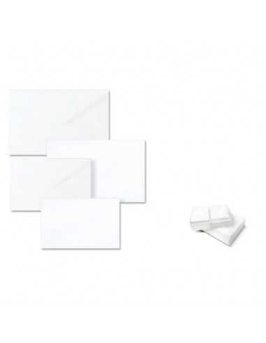 Biglietti con buste Ellebi - Sadoch Dalmazia "formato 9" 9x14 cm bianco Conf. 100 pezzi - 8309