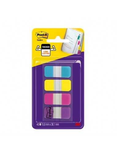 Segnapagina removibili Post-it® Index Strong Mini assortiti 4 blocchetti da 10 - 676-AYPV-EU