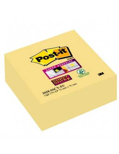 Foglietti riposizionabili Post-it® Cubo Super Sticky Notes 76x76 mm 270 ff Giallo Canary™ 2028-SSCY-EU