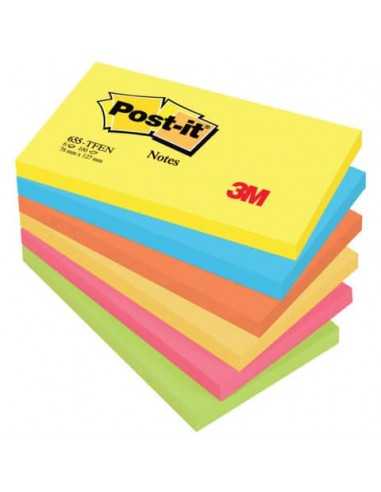 Foglietti riposizionabili Post-it® Notes Energy 76x127 mm neon assortiti conf. 6 blocchetti da 100 ff - 655-TFEN