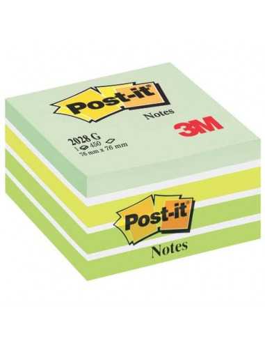 Foglietti riposizionabili Post-it® Notes Cubo 76x76 mm verde pastello 2028-G