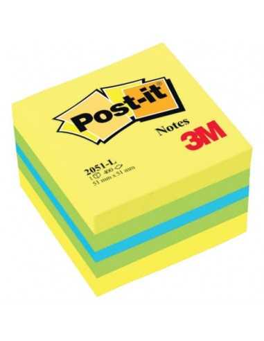 Foglietti riposizionabili colorati Post-it® Notes Minicubo 51x51 mm giallo 400 ff - 2051-L