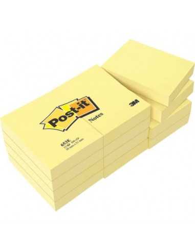 Foglietti riposizionabili classici Post-it® Notes 38x51 mm 100 ff Giallo Canary™ conf. da 12 - 653E