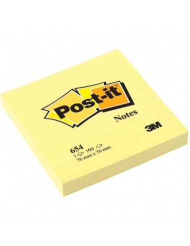 Foglietti riposizionabili classici Post-it® Notes Giallo Canary™ blocchetto da 100 ff - 654