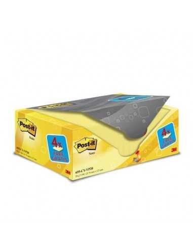 Foglietti riposizionabili Post-it® Notes giallo Canary™ Value Pack 16+4 GRATIS - 655-VP20