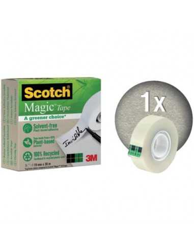 Nastro adesivo Scotch® Magic™ 19 mm x 30 m trasparente opaco 9-1930R