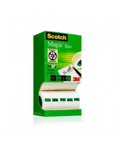 Nastro adesivo Scotch® Magic™ trasparente opaco 19 mm x 33 mt Value Pack 12+2 GRATIS - 8-1933R14TPR