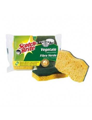 Spugna Scotch-Brite® vegetale verde Conf. 2 pezzi - V12