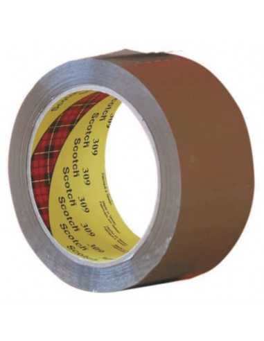 Nastro da imballo Scotch® 309 in acrilico a rumorosità ridotta 50 mm x 66 m marrone conf. da 6 pezzi - 309