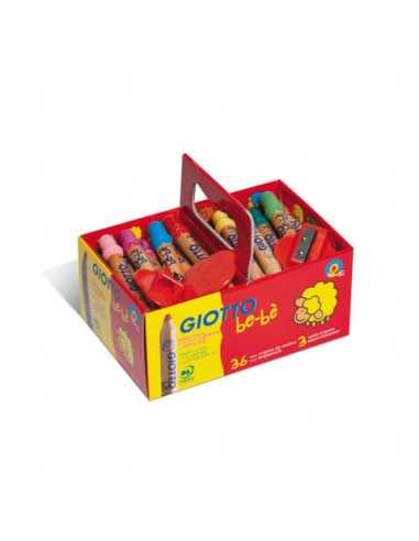 Supermatitoni colorati GIOTTO be-bè mina grande 7 mm assortiti Schoolpack da 36 + 3 temperini - 461300