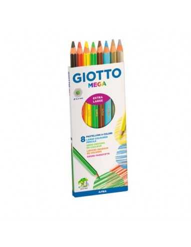 Matite colorate GIOTTO Mega assortiti astuccio da 8 - 225400