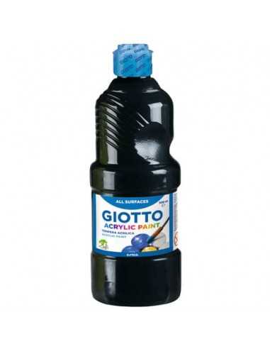 Tempera a base acrilica GIOTTO Acrylic Paint flacone 500 ml nero 533724