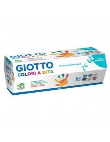 Colori a dita GIOTTO assortiti 6 vasetti da 100 ml - 534100