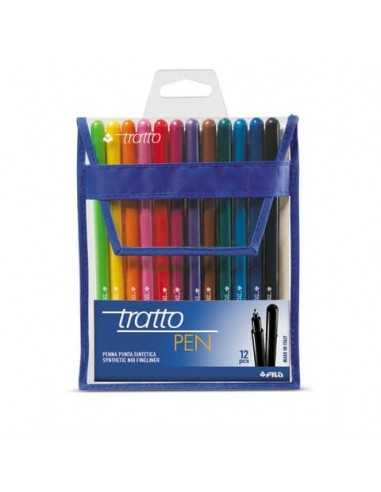 Penna a punta sintetica TRATTO Pen 2 mm assortiti astuccio appendibile da 12 - 807700