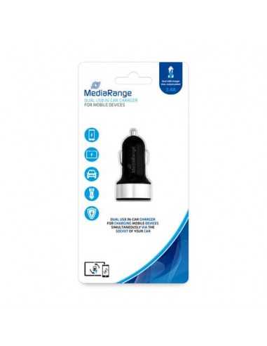 Caricabatteria per auto Media Range 3.4A dual USB nero/argento MRMA103-02