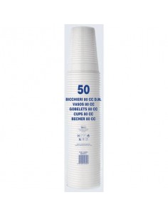 Stoviglie monouso Dopla Professional bicchieri 80 ml polistirolo bianco conf.50 - 2304