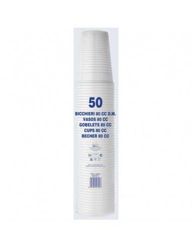 Stoviglie monouso Dopla Professional bicchieri 80 ml polistirolo bianco conf.50 - 2304