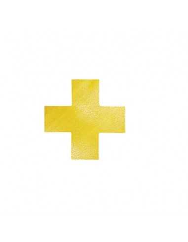 Segnaletica da pavimento forma "croce" DURABLE RAL 1003 giallo 15x15 cm Conf. 10 pezzi - 170104