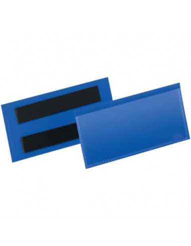 Tasche per identificazione Durable con bande magnetiche blu f.to esterno mm. 113x5- inserto 100x38mm cf. 50 - 174107