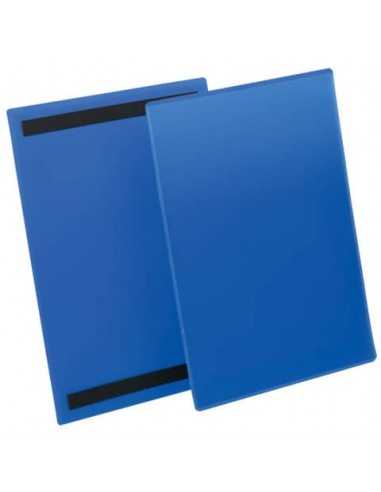 Tasche per identificazione Durable con bande magnetiche blu f.to esterno mm. 223x313- inserto A4 vert. cf. 50- 174407