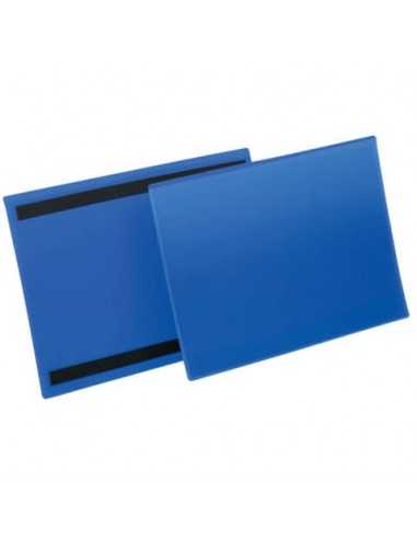 Tasche per identificazione Durable con bande magnetiche blu f.to esterno mm. 311x225- inserto A4 orizz. cf 50- 174507