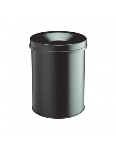 Cestino gettacarte Durable Safe acciaio 15 litri nero - 330501