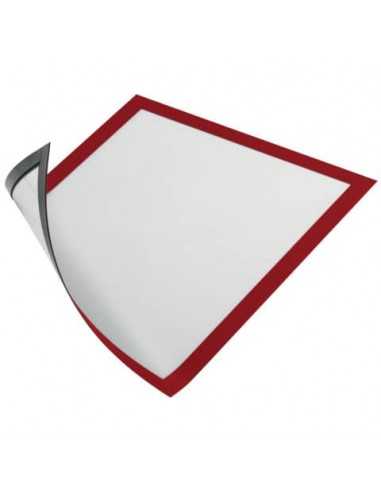 Cornici con pannello magnetico DURABLE DURAFRAME® MAGNETIC A4 PVC rigido rosso 236x323 mm conf. 5 - 486903