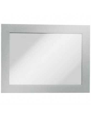 Cornici con pannello magnetico DURABLE DURAFRAME® A6 argento metallizzato 176x130mm conf. 2 - 487023