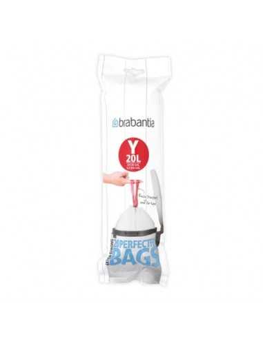 Sacchetti PerfectFit Brabantia codice Y 20 litri rotolo da 20 sacchetti - 116742