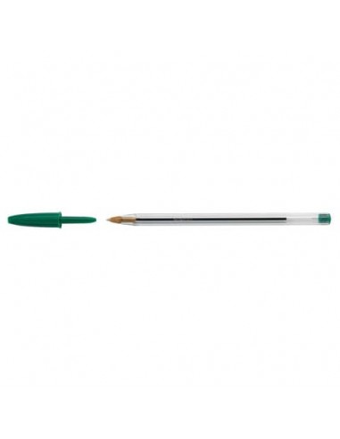 Penna a sfera BIC Cristal M 1 mm verde Conf. 50 pezzi - 8373629