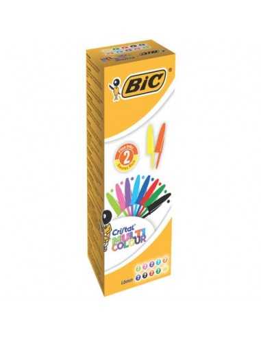 Penne a sfera con cappuccio BIC Cristal Large Multicolour 1