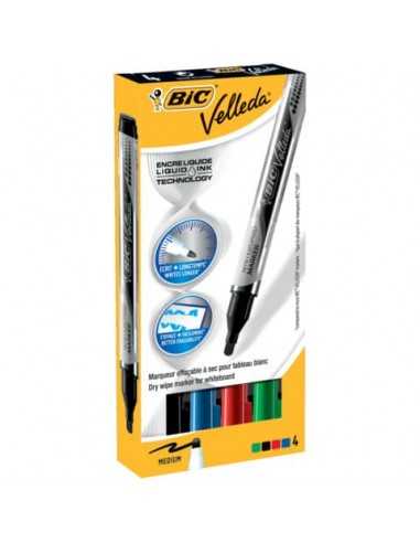 Marcatori per lavagne bianche BIC Velleda Liquid Ink Pocket punta conica 4