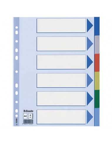 Divisore intercalare Esselte polipropilene A4 6 tasti 15260