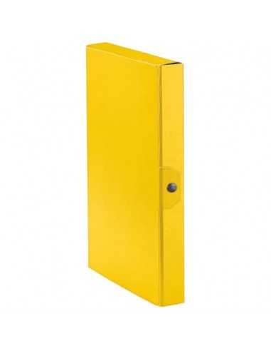 Cartelle portaprogetti Esselte C24 EUROBOX dorso 4 cm presspan biverniciato giallo - 390324090