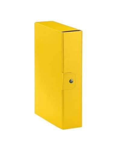 Cartelle portaprogetti Esselte C28 EUROBOX dorso 8 cm presspan biverniciato giallo- 390328090