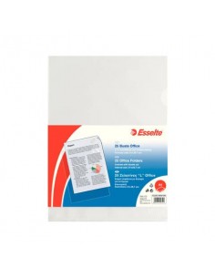 Buste a L non perforate Esselte OFFICE PP antiriflesso trasparente A4 conf.25 - 392581200