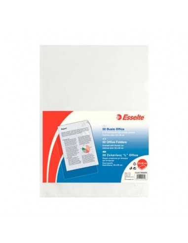 Buste a L non perforate Esselte OFFICE PP antiriflesso trasparente 22x30 cm conf.50 - 395082000