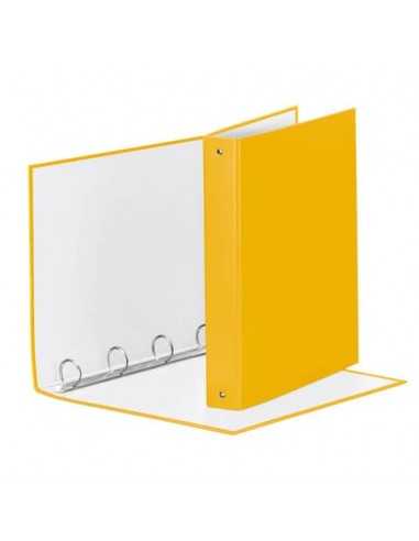 Raccoglitore Esselte MEETING a 4 anelli tondi 30mm cartone rivestito in PP giallo 22x30cm dorso 4cm - 395792100