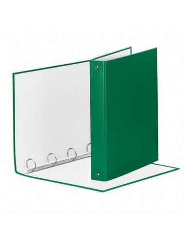 Raccoglitore Esselte MEETING a 4 anelli tondi 30mm cartone rivestito in PP verde 22x30cm dorso 4cm - 395792600