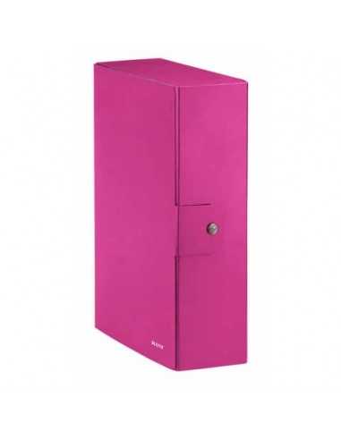 Scatola portaprogetti Leitz WOW in cartone - dorso 10 cm - formato 25x35 cm fucsia metallizzato - 39680023