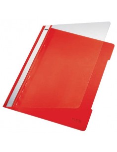 Cartellina ad aghi con clip Leitz in PVC A4 rosso 41910025