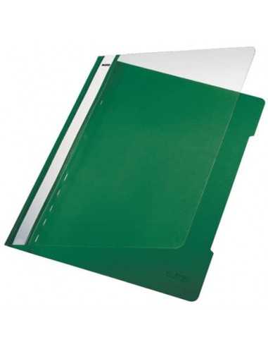 Cartellina ad aghi con clip Leitz in PVC A4 verde 41910055