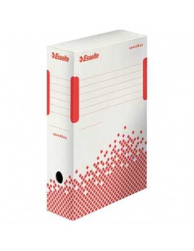 Scatola archivio Esselte SPEEDBOX dorso 10 cm bianco/rosso 10x25x35 cm 623908