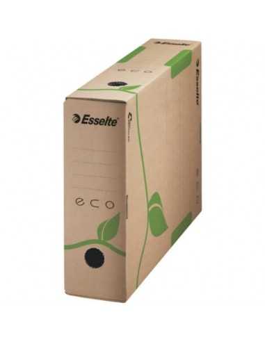 Scatola archivio Esselte ECOBOX dorso 8 cm avana/verde 8x23