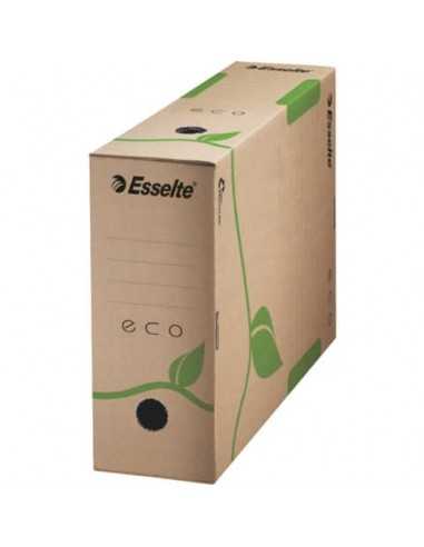 Scatola archivio Esselte ECOBOX dorso 10 cm avana/verde 10x23