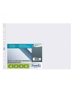 Buste trasp. a foratura universale FAVORIT liscie superior 42x30 cm conf. da 10 - 400053791