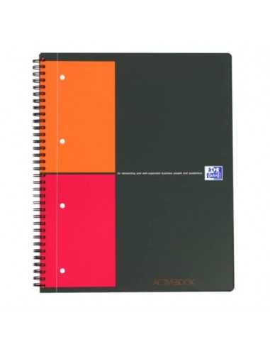 Quaderno spiralato OXFORD International Activebook Maxi A4+ grigio/arancio quadretti 5 mm - 100104329