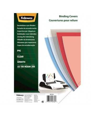 Copertine per rilegatura FELLOWES Super Clear PVC trasparente A3 conf.100 - 53764